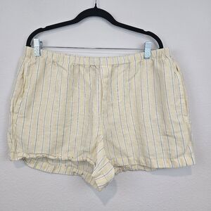 J. Crew Yellow Striped Pj Shorts